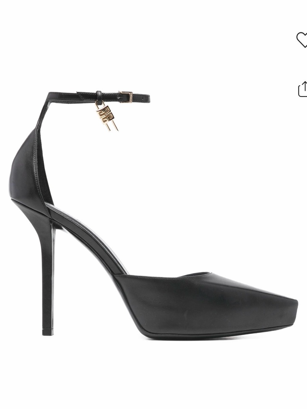 Givenchy NEVER WORN black leather platform pumps